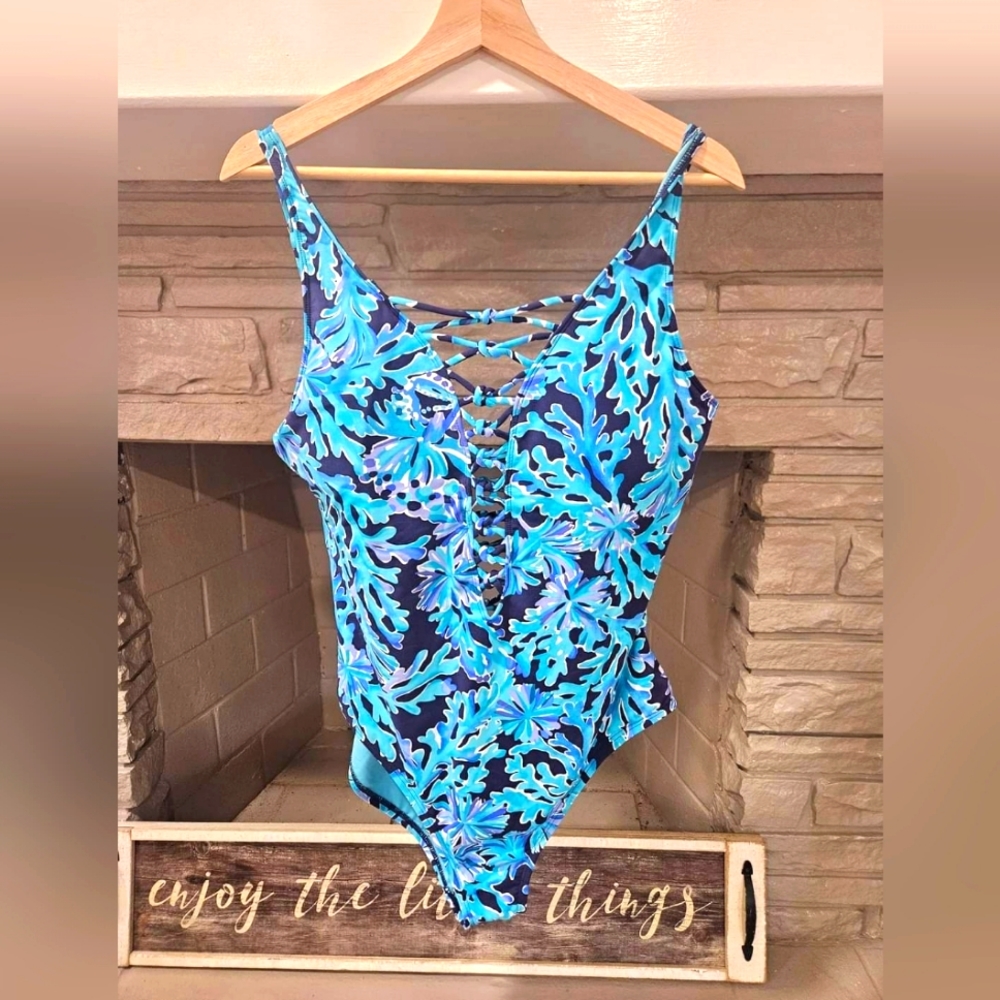 Lilly Pulitzer In Too Deep Lattice Swim